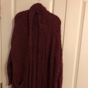 Chenille cranberry sweater